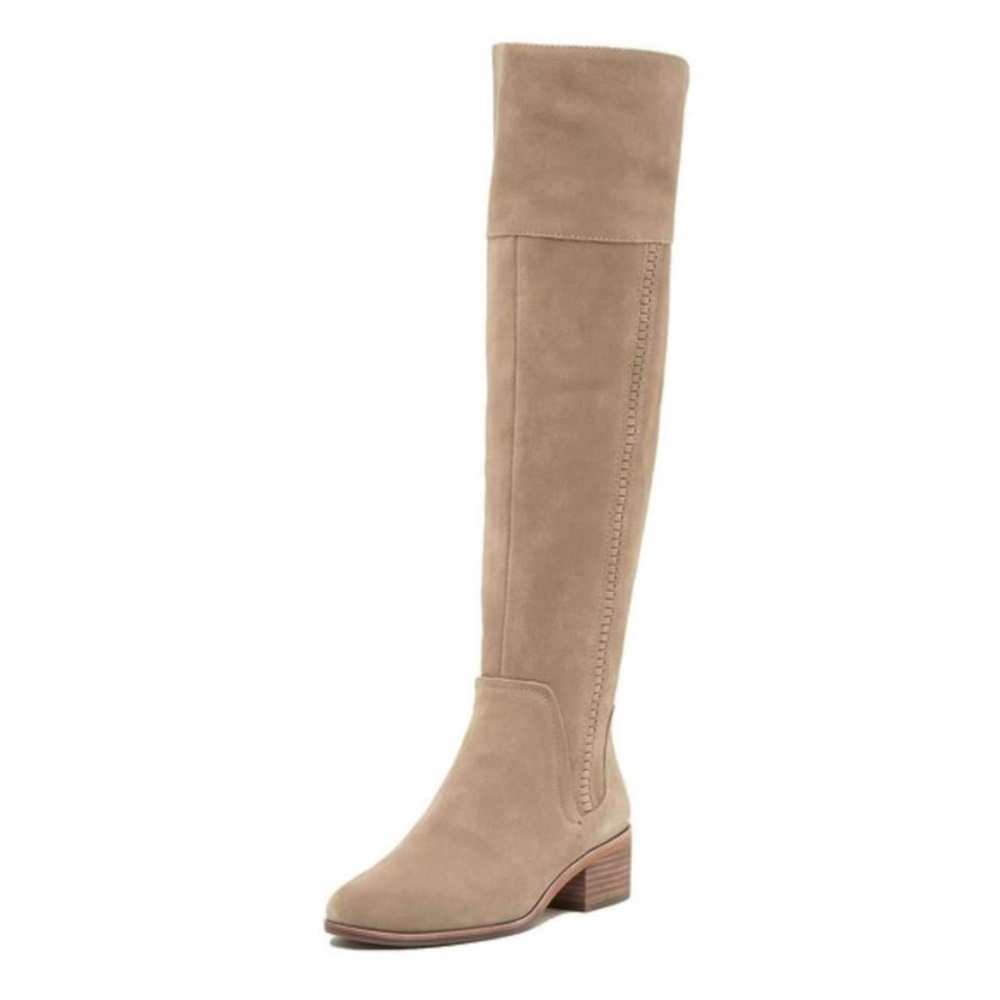 Vince Camuto Over-the-Knee Suede Boots in Taupe